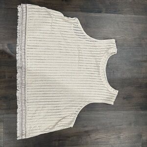 Old Navy Women's Ivory Crochet Tank Top